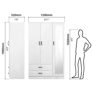 FG 3 Door Wardrobe 10