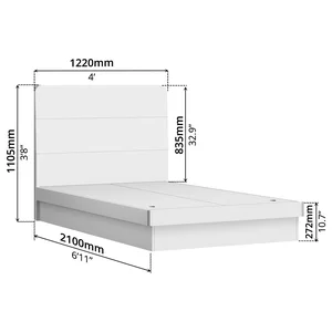 BNF Bedroom Set 3D Double White (3 PCs) 12