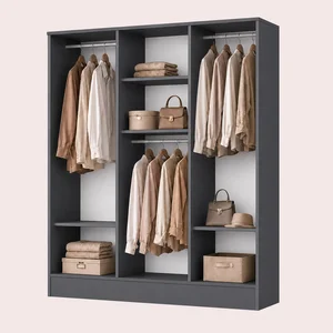 FZ Grey-white 6 Door Wardrobe 2