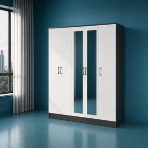 FZ Grey-white 6 Door Wardrobe 1
