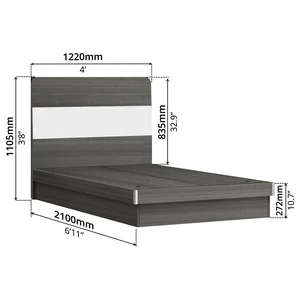 BNF Bedroom Set 3D Double Oak (3 PCs) 12