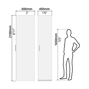 ZBOM Single Door Wardrobe (Right Modular) 11