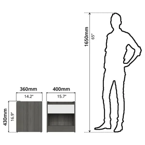 BNF Bedroom Set 3D Queen Oak (3 PCs) 15