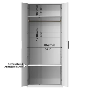ZBOM 2 Door Wardrobe 11