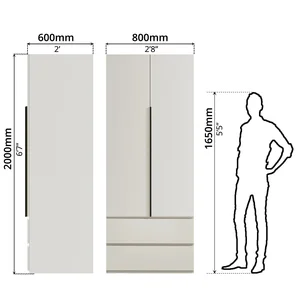 LINSY 2 Door Wardrobe  12