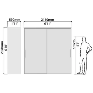 ZBOM 2 Door Sliding Wardrobe 8