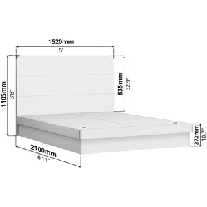 BNF Bedroom Set 2D Queen White (3 PCs) 12