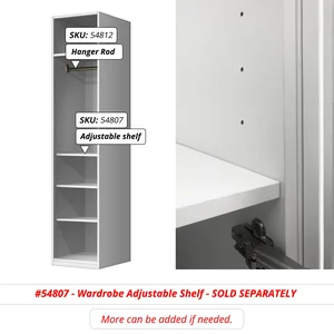 ZBOM Single Door Wardrobe (Left Modular) 8