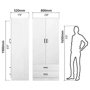 FG 2 DOOR Wardrobe 10